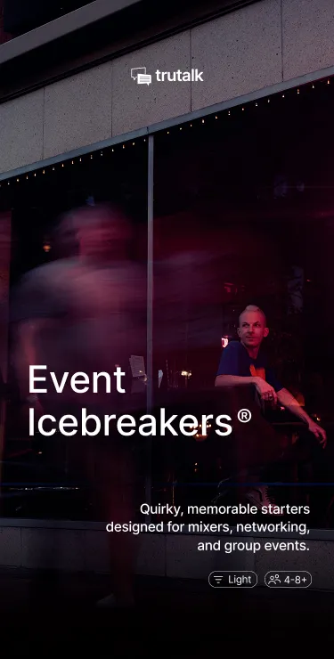 Event Icebreakers screen of the TruTalk web app