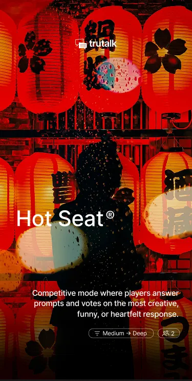 Hot Seat screen of the TruTalk web app
