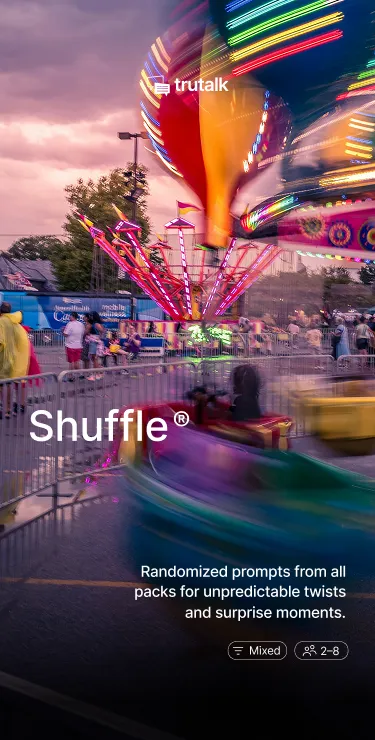 Shuffle screen of the TruTalk web app